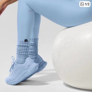 ALO Yoga Women's Powder Blue Scrunch Socks